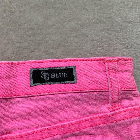 STS Blue Pink Jean Cut Off Shorts - Picture 3 of 4